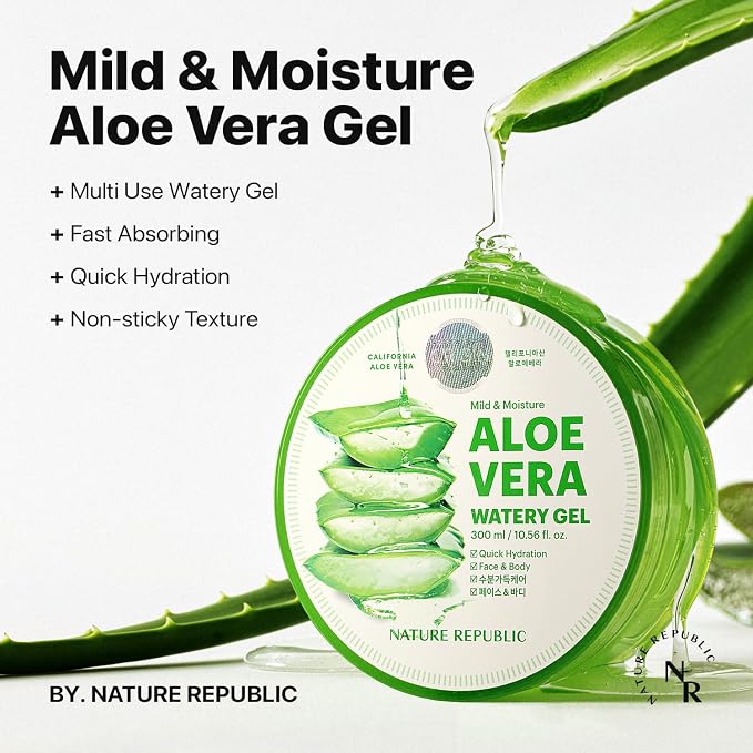Nature Republic MILD & MOISTURE ALOE VERA WATERY GEL Quick Hydration & - Image 2