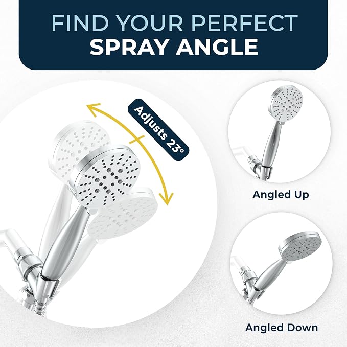 HammerHead Showers® Solid Metal 3-Spray Handheld Shower Head - Image 6