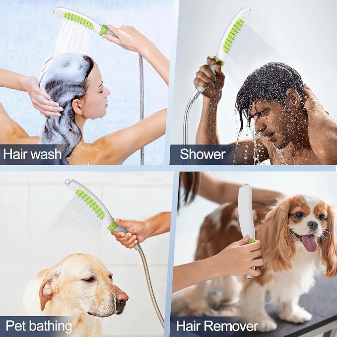 Dog Shower Attachment, Rubber Dog Grooming Bath Brush - Image 9