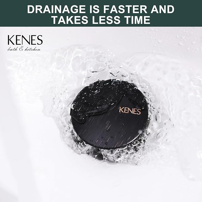 KENES Oil Rubbed Bronze Pop Up Bathroom Sink Drain - Image 5
