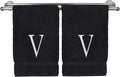 Monogrammed Hand Towel, Personalized Initial Gift, Extra Absorbent 100% Turkish by BareCotton