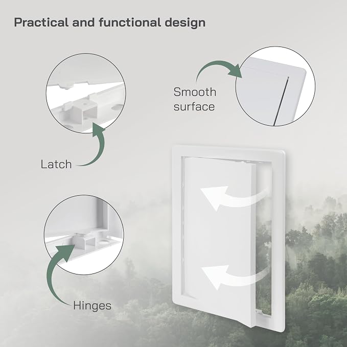 Vent Systems White ABS Plastic Access Panel 8 x 12 Inch - Image 3
