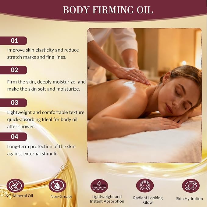 Body Firming Oil Luxury Glow Remedy, After Shower Body Oils - Image 7