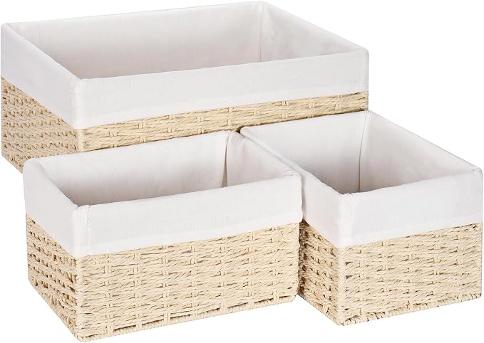 Vagusicc Wicker Basket, Decorative Bathroom Wicker Storage Basket Bins - Image 7