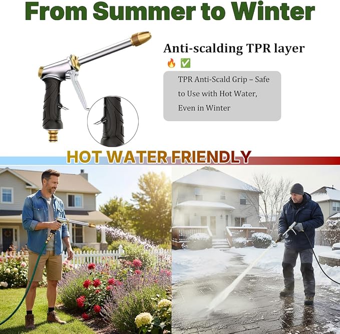 Garden Hose Nozzle Sprayer High Pressure Garden Hose Nozzle Heavy Duty Water - Image 4