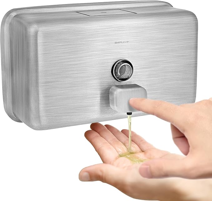 Alpine Wall Mounted Stainless Steel Liquid Soap Dispenser by Alpine