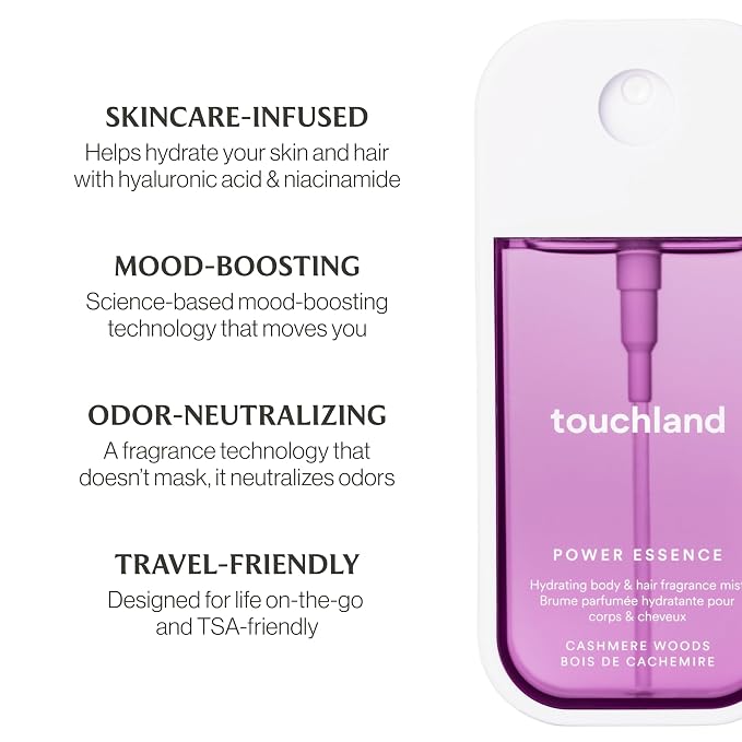 Touchland Hydrating Body & Hair Fragrance Mist, Cashmere Woods, 2 FL. OZ. - Image 5