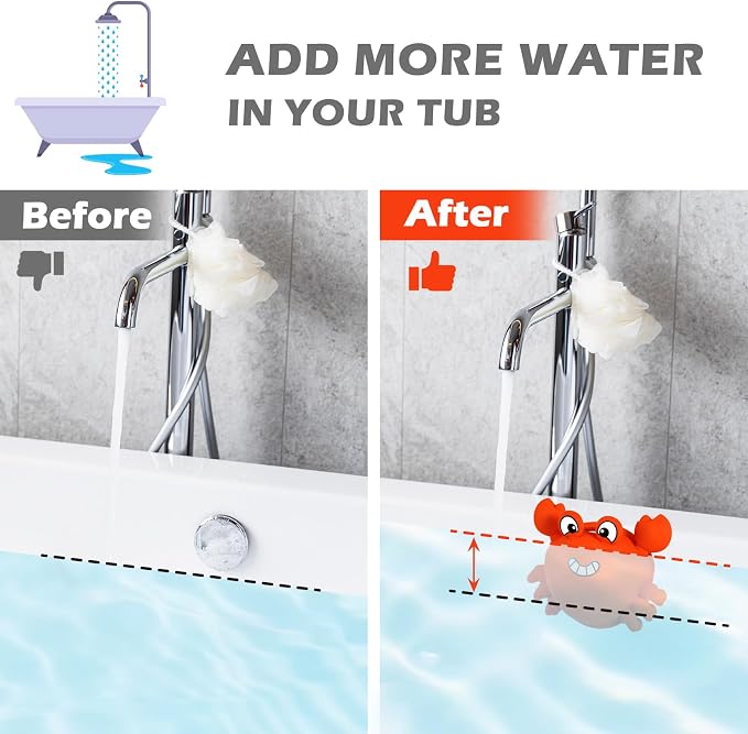 Koluti Bathtub Overflow Drain Cover, Silicone Fun Grab Bath Tub Drain Stopper - Image 5