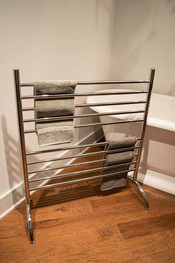 Amba SAFSP-33 Solo 33" Freestanding 10 Bar Towel Warmer in Polished - Image 5