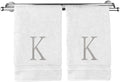 Monogrammed Hand Towel, Personalized Initial Gift, Extra Absorbent 100% Turkish by BareCotton