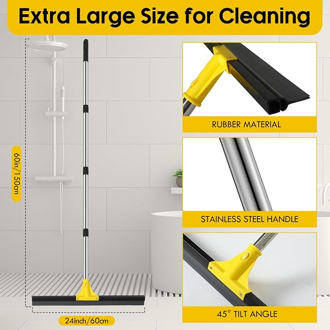 Floor Squeegee for Concrete and Tile Cleaning - Image 2