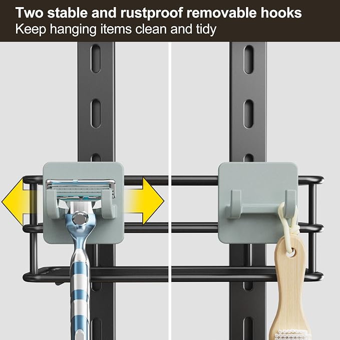 Orimade Adjustable Anti-slip Shower Caddy over Shower Head, Rustproof Bathroom - Image 7