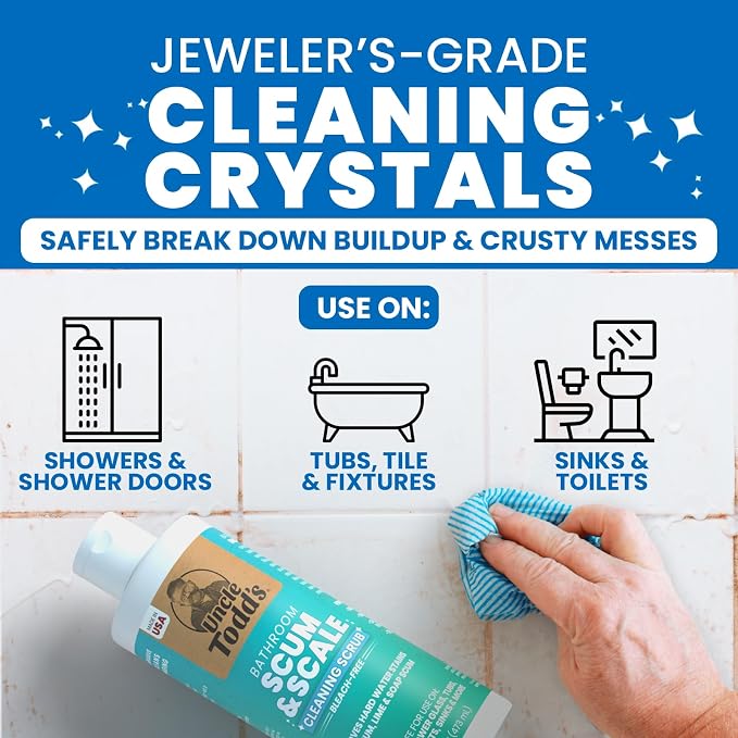Uncle Todd's Scum & Scale Bathroom Cleaner Hard Water Stain & Soap Scum Remover - Image 3