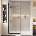 Dimaris Shower Door 30" X 78" Tempered Fluted Glass Framed Shower Screen Shower by BathHomeExpert
