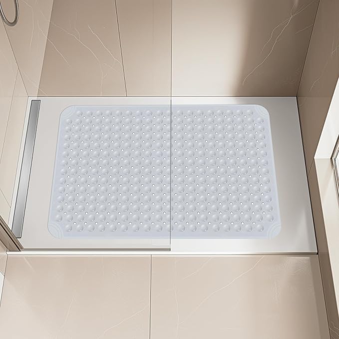 OTHWAY Large Shower Mat 34"x 23", TPE Non Slip Shower Mat - Image 7