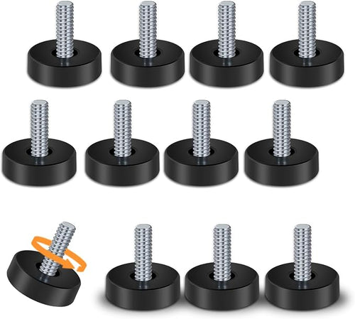 12 PCS Leveling Feet, 1/4-Inch 20-UNC Adjustable Leveler, Fits Small DIY by Unknown