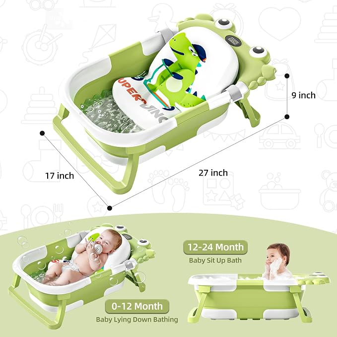 Collapsible Baby Bathtub for Newborns to Toddler - Image 2