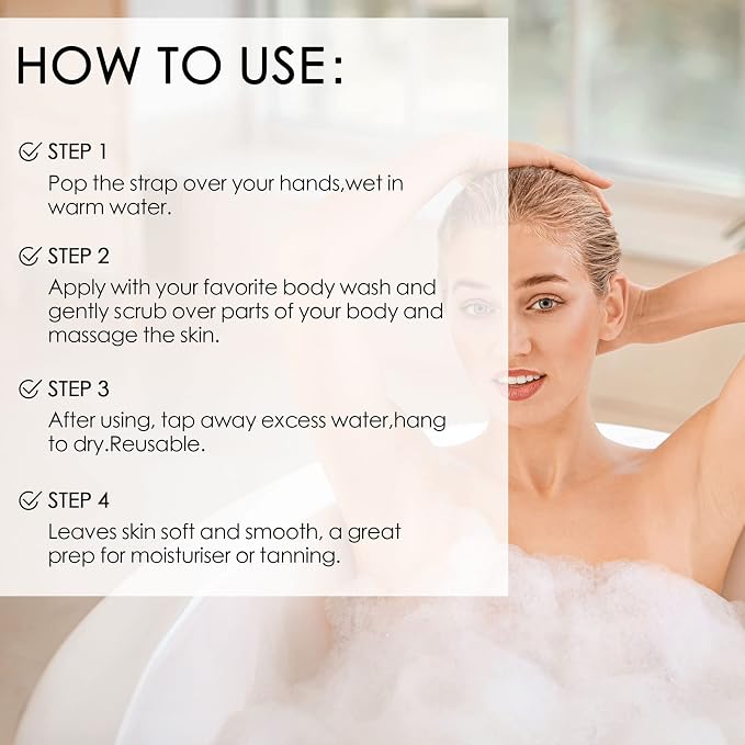 Evridwear Exfoliating Bath Sponge, Daily Skincare Body Scrubbers Loofah Shower - Image 8