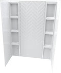 White Acrylic Shower Wall Surround 36"x 60"x 80" by NoahWilliamHome