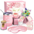 Christmas Spa Gift Basket with Bath Essentials- Pink Rose Relaxation Kit Set by Follow