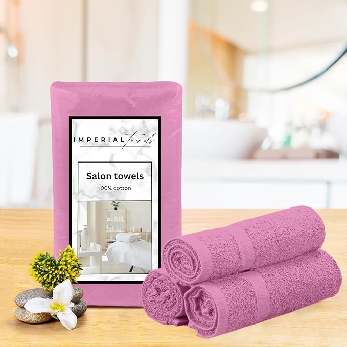 Hand Towels Pink Economy Towels Salon Towels - Image 4