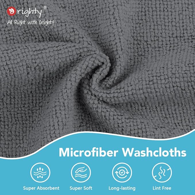 Orighty Washcloths Towels Set 20 Pack, Highly Absorbent and Soft Feel - Image 4