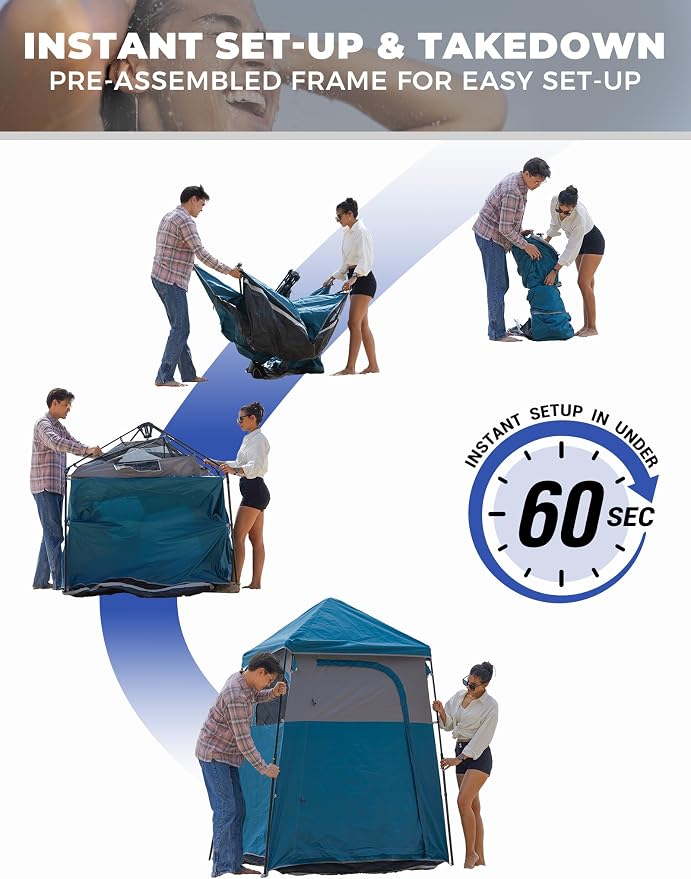 KingCamp Instant Shower Tent, Portable Superior Stable Privacy Shelter - Image 6