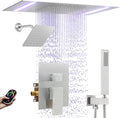 Rain Shower Head System with 14x20 Inch Ceiling Mount LED Head & 6 Inch Wall by NPYSVSSS