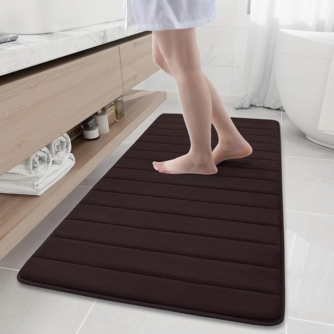 Buganda Memory Foam Bath Mat, Ultra Soft and Non-Slip Bathroom Rugs, Water by Buganda