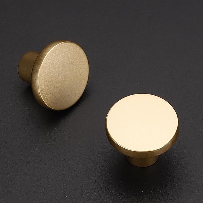 Ravinte 15 Pack Cabinet Knobs Champagne Gold Kitchen Cabinet Knobs Round - Image 2