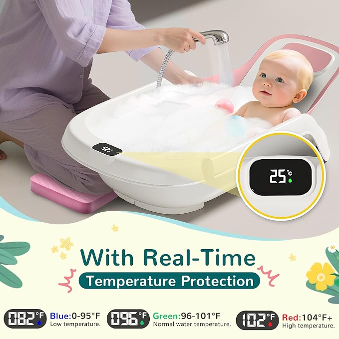 Baby Bathtub, 5-in-1 Reclining Baby Bathtub, Baby Bath Tub - Image 8