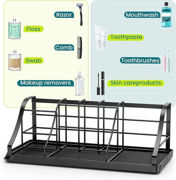 Toothbrush Holders Set with 2 Pack Qtip Holder Dispenser, Kids Electric - Image 3