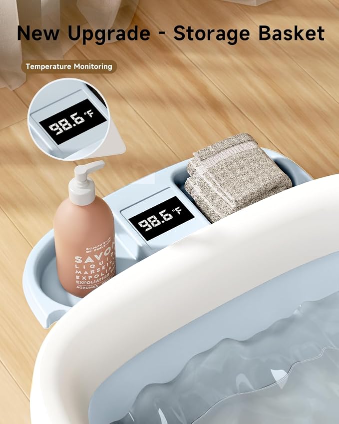 Collapsible Baby Bathtub, Large Infant Bath Tub - Image 2