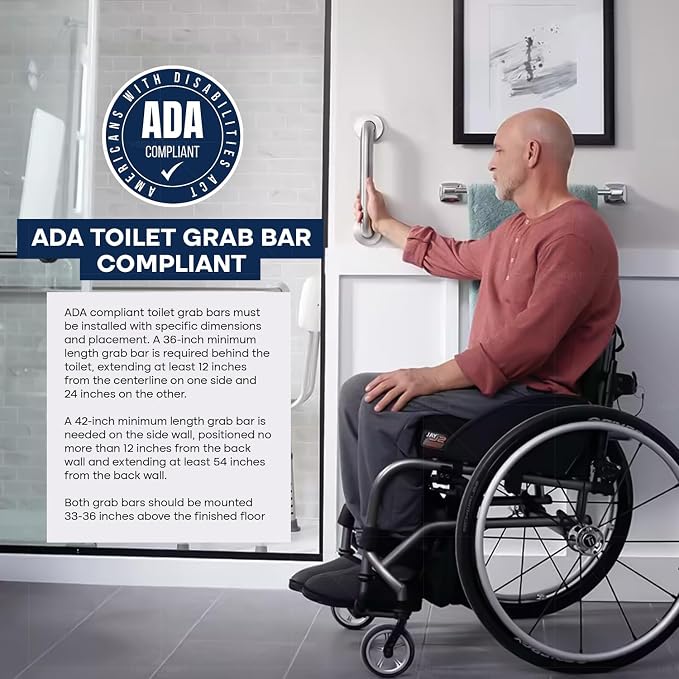 Highcraft Grab Bar for Bathtubs and Showers, Shower Grab Bars for Seniors and - Image 9