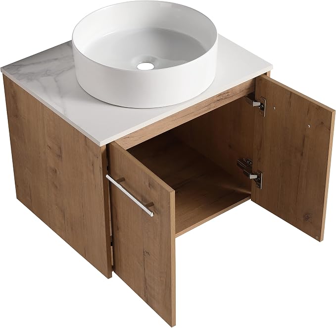 24 Inch Bathroom Vanity with Sink, Modern Wall Mount Floating Bathroom Vanity - Image 8