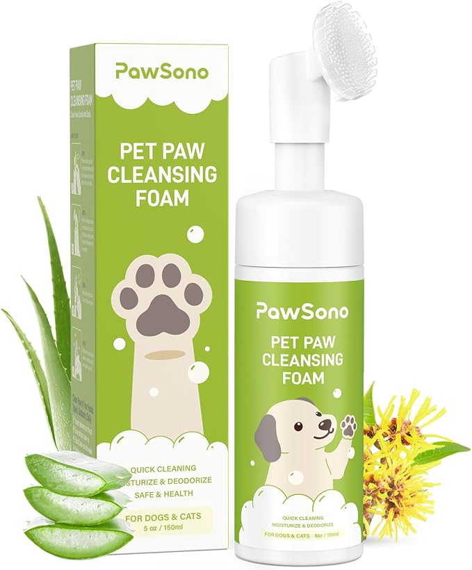 Paw Cleaner for Dogs & Cats, No-Rinse Foaming Pet Foot Washer by PawSono