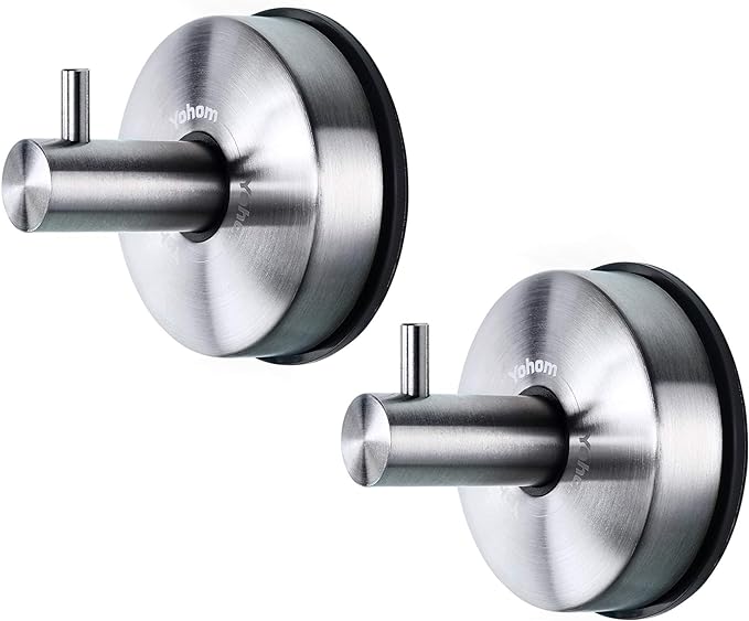 YOHOM Stainless Steel Vacuum Suction Cup Bathroom Shower Holders by Yohom