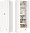 70" Tall Storage Cabinets, Large Wood Storage Pantry Cabinet by Decofy