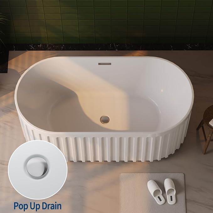 59 Inch Acrylic Freestanding Bathtub - Image 3