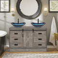 48 inch Barn Door Bathroom Vanity by Solidee