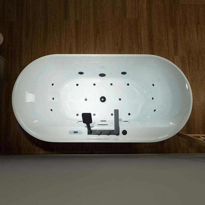 WOODBRIDGE 72" x 35-3/8" Whirlpool and Air Bath Heated Soaking Combination Tub - Image 21