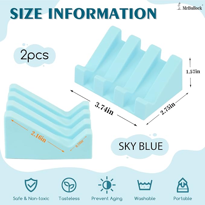 Silicone Soap Dish for Bar Soap Holder for Shower Bathroom Self Draining - Image 2