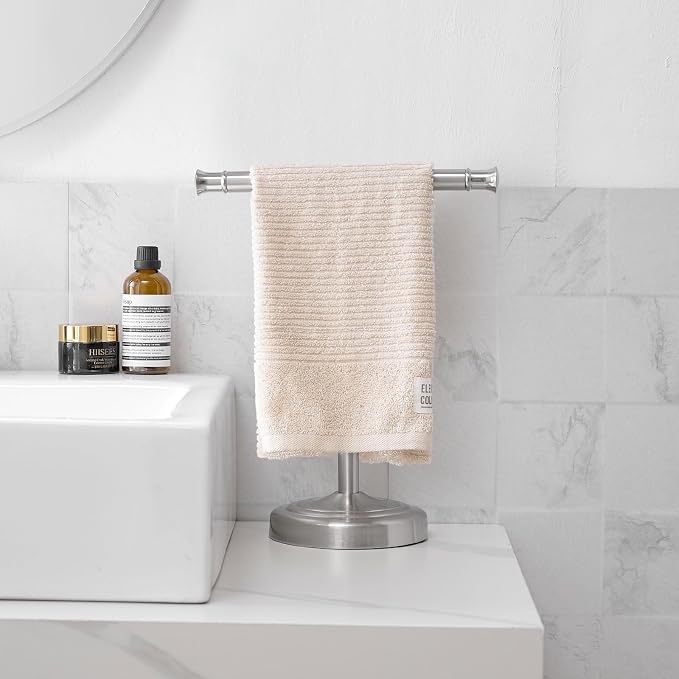 RUMOSE 13 Inch Brushed Nickel Towel Stand Hand Towel Holder Bathroom Kitchen - Image 8