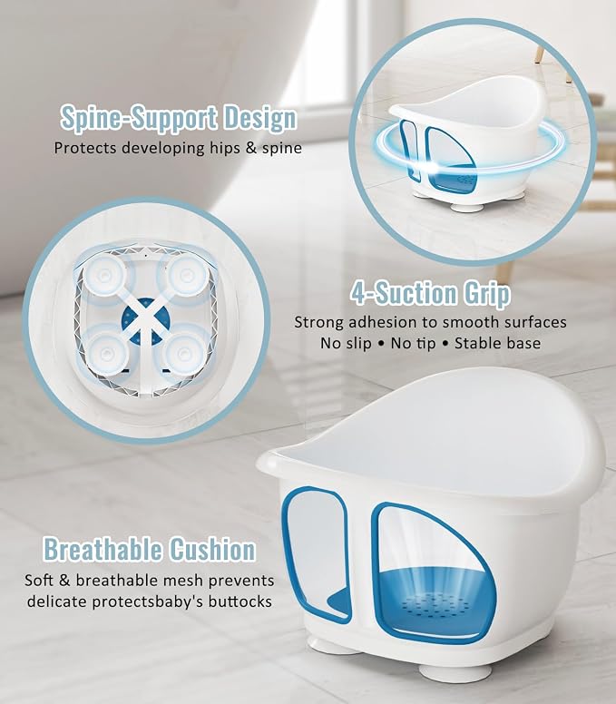 Baby Bath Seat for Babies 6-12 Months, Bath Tub for Baby - Image 2