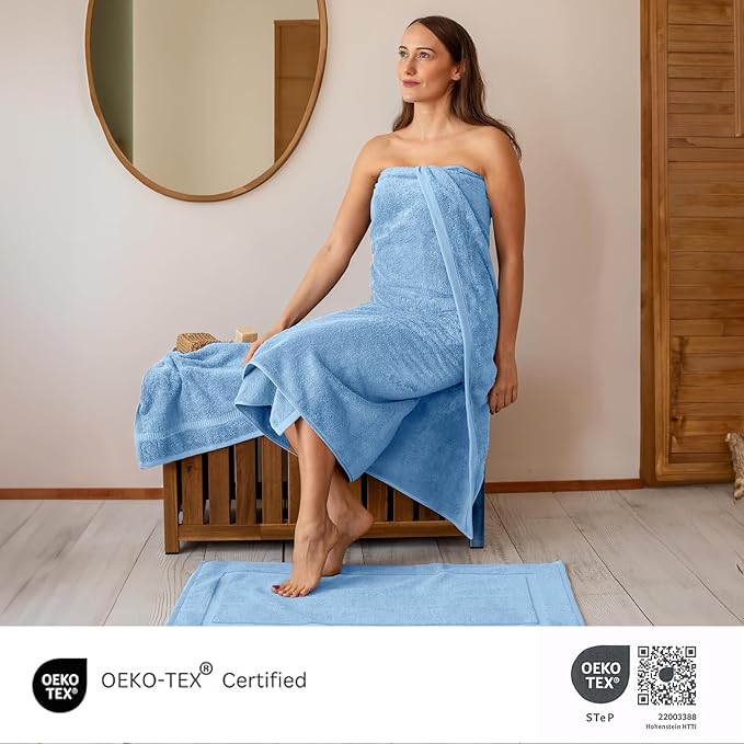 SALBAKOS 100% Turkish Cotton Jumbo Bath Sheet Towel Oversized 40x80 inch | - Image 2