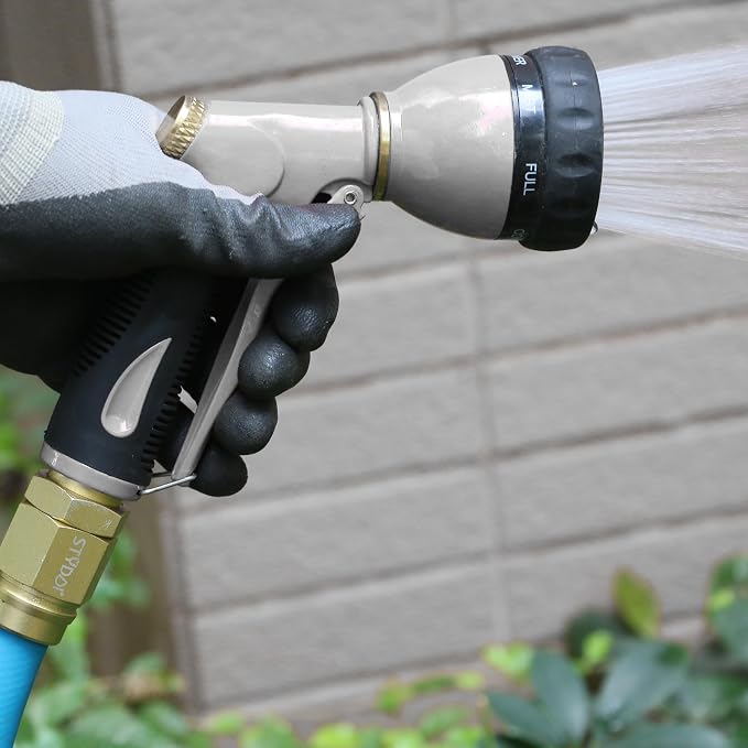 STYDDI Pro Ultra Heavy Duty Multi-Patterns Garden Hose Nozzle, All Metal Hose - Image 3