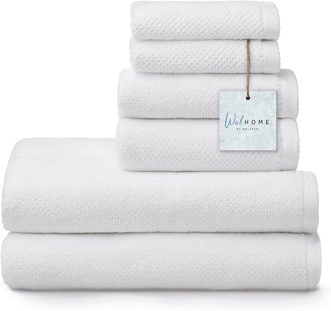 Welhome Franklin 100% Cotton Popcorn Textured Towel Set by WelhomeByWelspun