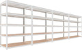 HOMEDANT House 5 Tier Laminated Metal Shelving Unit Adjustable Storage Utility by TheBestOrganizingSolution