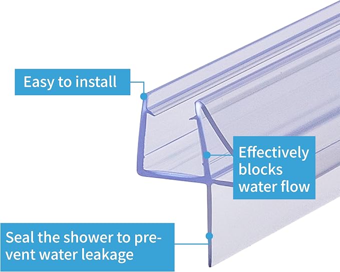 ShowerDoor Bottom Seal 2-Pack 3/8" x 36" Frameless Glass Shower Door Seal Strip - Image 3