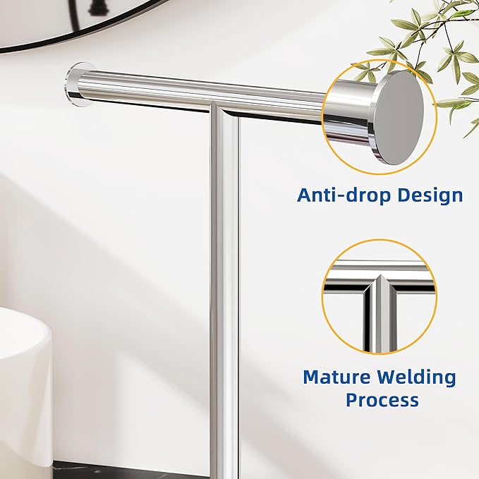 RUACQ T-Shape Hand Towel Holder Stand, Weighted Base Towel Rack, Countertop - Image 5